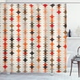 thumbnail image 1 of Ambesonne Geometric Shower Curtain, Vintage Oval Pattern, 69"Wx75"L, Orange Peach Red, 1 of 2