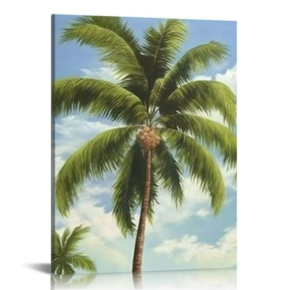EastSmooth   Canvas Wall Art Hawaiian Tropical Palm Tree Artwork Prints  Pictures for Bathroom Kitchen Living Room Home Decor