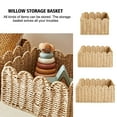 GHYJPAJK HFLWYWD Scalloped Edge Basket Wicker Storage BasketsHand Woven