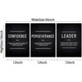 thumbnail image 6 of Motivation Wall Poster Framed, Inspirational Leader Confidence Perseverance Quotes Canvas Wall Art Positive Picture Background Success Wall Hanging for Home Office Workplace 12"Wx16"Hx3Pcs, 6 of 6