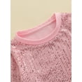 thumbnail image 5 of Qiylii Girls Sequin Clothes Set Long Sleeve O-Neck Pullover+Side Pockets Pants, 5 of 9