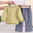 thumbnail image 7 of VIPOIN Girls 2 Piece Outfit Set, Butterfly Patch Crewneck Sweatshirt & Wide Leg Jeans, Cute Clothing Set, 7 of 7