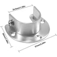 thumbnail image 2 of Soporte para barra de cortina, juego de 2 soportes de tubo para armario de acero inoxidable, abrazadera abierta en forma de U con armario P, 2 of 5
