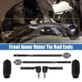 thumbnail image 3 of Unique Bargains 6pcs Front Inner Outer Tie Rod Ends Kit Suspension Steering Tie Rod End for Chrysler Town & Country, 3 of 7