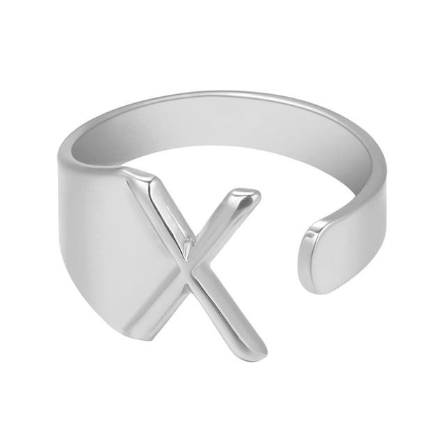 EGNMCR Rings Fashion Couple Ring Twenty Six English Letter Open Ring Couple Jewelry Letter ring