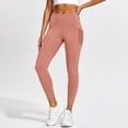 thumbnail image 4 of Compression Leggings for Women High Waisted No Front Seam Lounge Yoga Legging Workout Tummy Control Gym Yoga Pants Pink M, 4 of 4