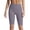 Purple, variant on Oalirro High Waisted 19" Biker Shorts for Women, Soft Black Workout Yoga Running Shorts