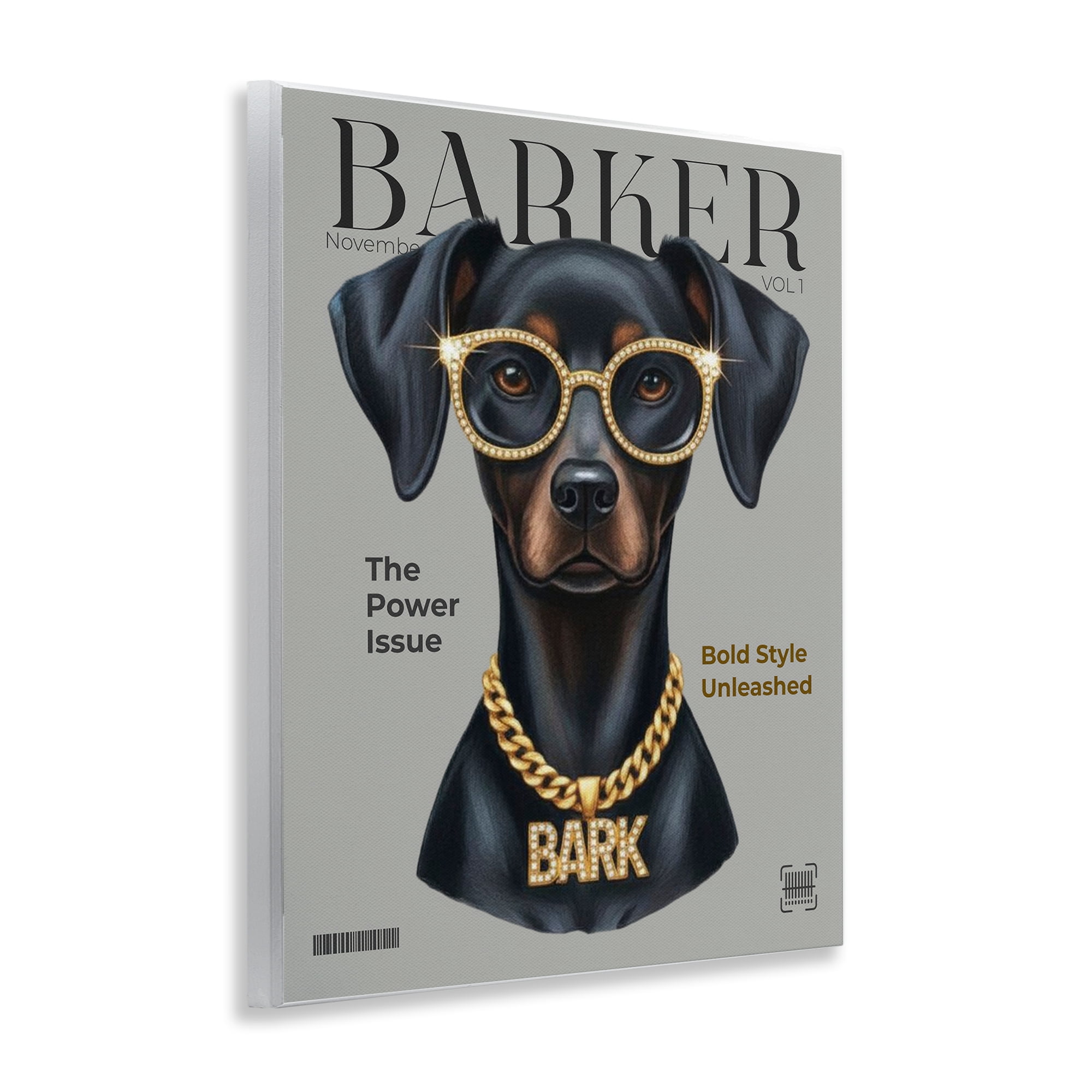 Stupell Industries Barker Dog Fashion Magazine Wall Plaque Art, design by A Barefoot Stylist
