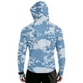 thumbnail image 7 of Havenx Upf 50+ Sun Protection Hooded Jacket for Men Camo Long Sleeve Full Zip Jacket Thumbhole Hooded Jacket Rash Guard Cooling Lightweight Outdoor Hiking Fishing Blouses,Blue XL, 7 of 7