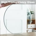 thumbnail image 4 of SUDICA 52" Round Clear Tempered Glass Table Top, 0.33" Thick for Dining Room Table, 4 of 11