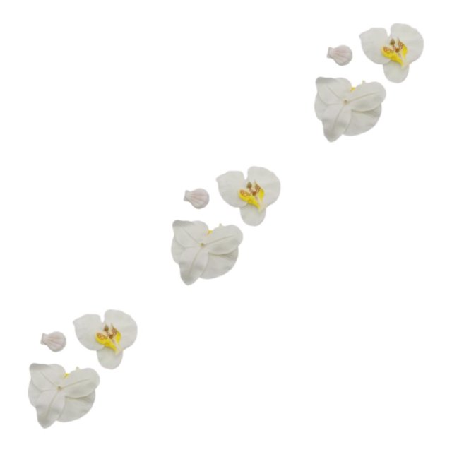 VONKY 50pack/lot Long-lasting Durability Silk Orchid Heads Elegant For Any Setting milky white 3Set