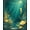 Teal, Pattern 1, variant on Flatwoven High Traffic Area Rug, Coastal Living Marine Print Runner with Underwater Theme, Non Slip, Stain Resistant, Washable Area Rugs for Living Room, Bedroom(Teal, 2X3)