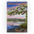 thumbnail image 3 of Rangeley, Maine, Summer Lake Sunset Scene (24x36 Giclee Gallery Art Print, Vivid Textured Wall Decor), 3 of 3