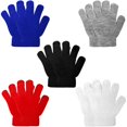 thumbnail image 1 of wonima44 ONESING 3-24 Pairs Winter Knit Gloves for Kids - White Finger Gloves for Boys and Girls, 1 of 1