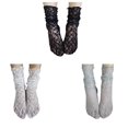 thumbnail image 2 of pitrice Reteo Girls Fishnet Summer Lace Socks Solid Color Ankle Mesh Slouch Loose Transparent Stockings, 2 of 9