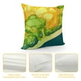 thumbnail image 4 of YINGXI  Summer Style Pillow Covers Oil Painting Green Succulent Cactus Yellow Flower Throw Pillow Case Cotton Linen Cushion Cases  18x18in, 4 of 5