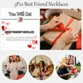 thumbnail image 7 of Friendship Necklace for 3 Bff Necklaces Cute Heart Matching Necklace Best Friends Forever with Crystal Broken Heart Charm Pendant Necklace Sister Birthday Gifts, 7 of 7