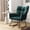Green, variant on Skandiquip Nursery Rocking Chair, 440 Lbs Weight Capacity, Deep Padded Cotton Seat, Upholstered Glider Rocker with High Backrest, Anti-Tip Safety Design, Ideal for Bedroom Living Room, White