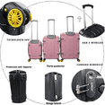 thumbnail image 3 of Set 3 Maletas De Viaje Jony Rigidas 25 Kg 15 Kg 10 Kg Candado Numerico Ruedas 360, 3 of 5