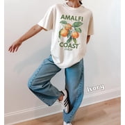 Retro Amalfi Coast Italia Shirt, Italian Summer Tee, Italy Vacation T-Shirt, La Dolce Vita Mandarin Oranges Tee All Size S-5XL