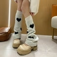 thumbnail image 7 of PIKADINGNIS Leg Warmers for Women Cute Y2k Japanese Girls Kawaii Anime Lovers Punk Heart Cotton Knitted Double-sided Knee-high, 7 of 7