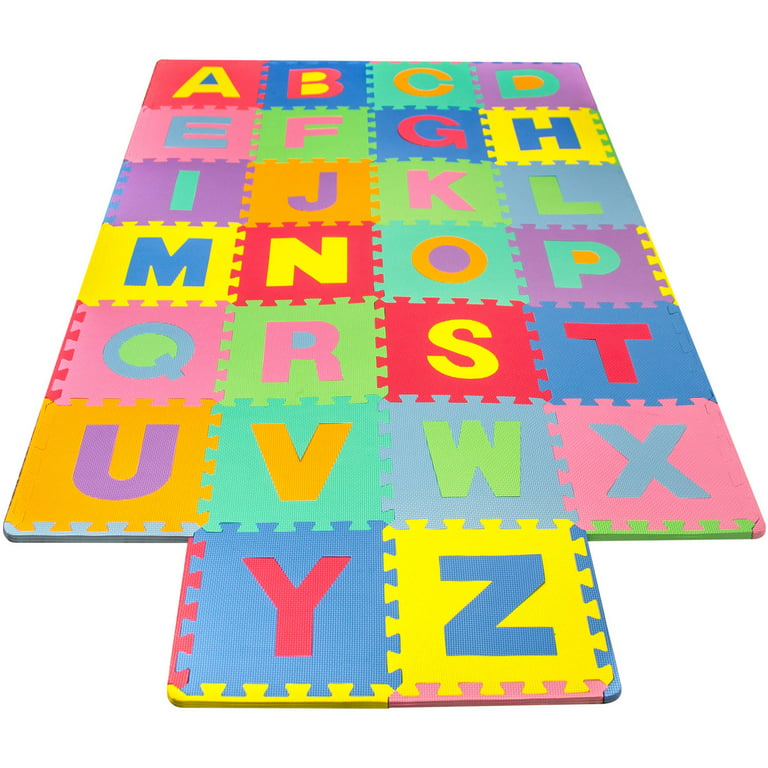 26-Piece Foam Floor Alphabet Puzzle Mat for Kids, Multi-color 