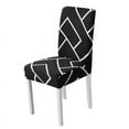 thumbnail image 5 of CHUNTIAN Stretch Black And White Chair Cover Universal Size Elastic Chair Covers Slipcovers Removable Dining Seat Covers Banquet Hotel, 5 of 6