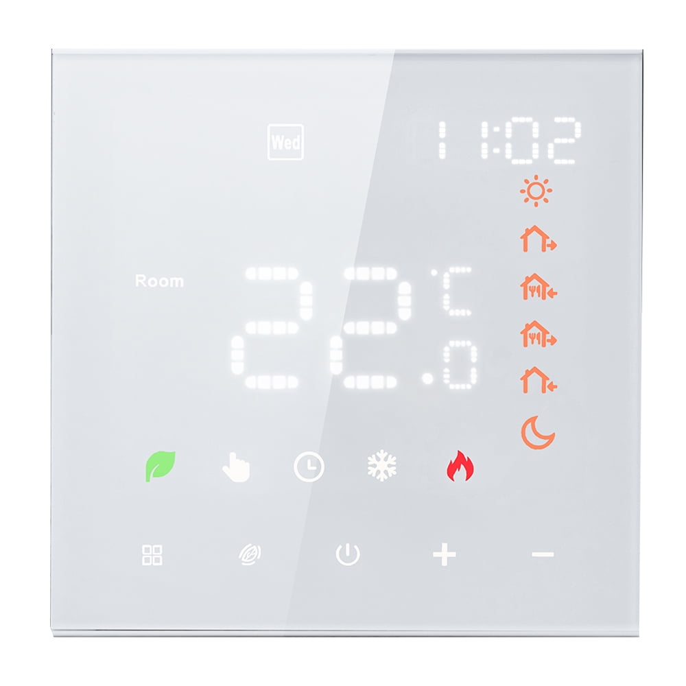 Thermostat,Lanru Lcd Temperature Lcd Wall Underfloor Lcd With 16a Wall Display Temperature Water Lcd 3a Lcd Wall Water Display Underfloor Lcd Underfloor White Normal 3A Water Heating Dot Type