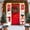 D, variant on Matoen Custom Christmas Couplet Door Curtain with Lighting, Polyester Holiday Party Decoration Flag for Door Cover & Background, 30x180cm