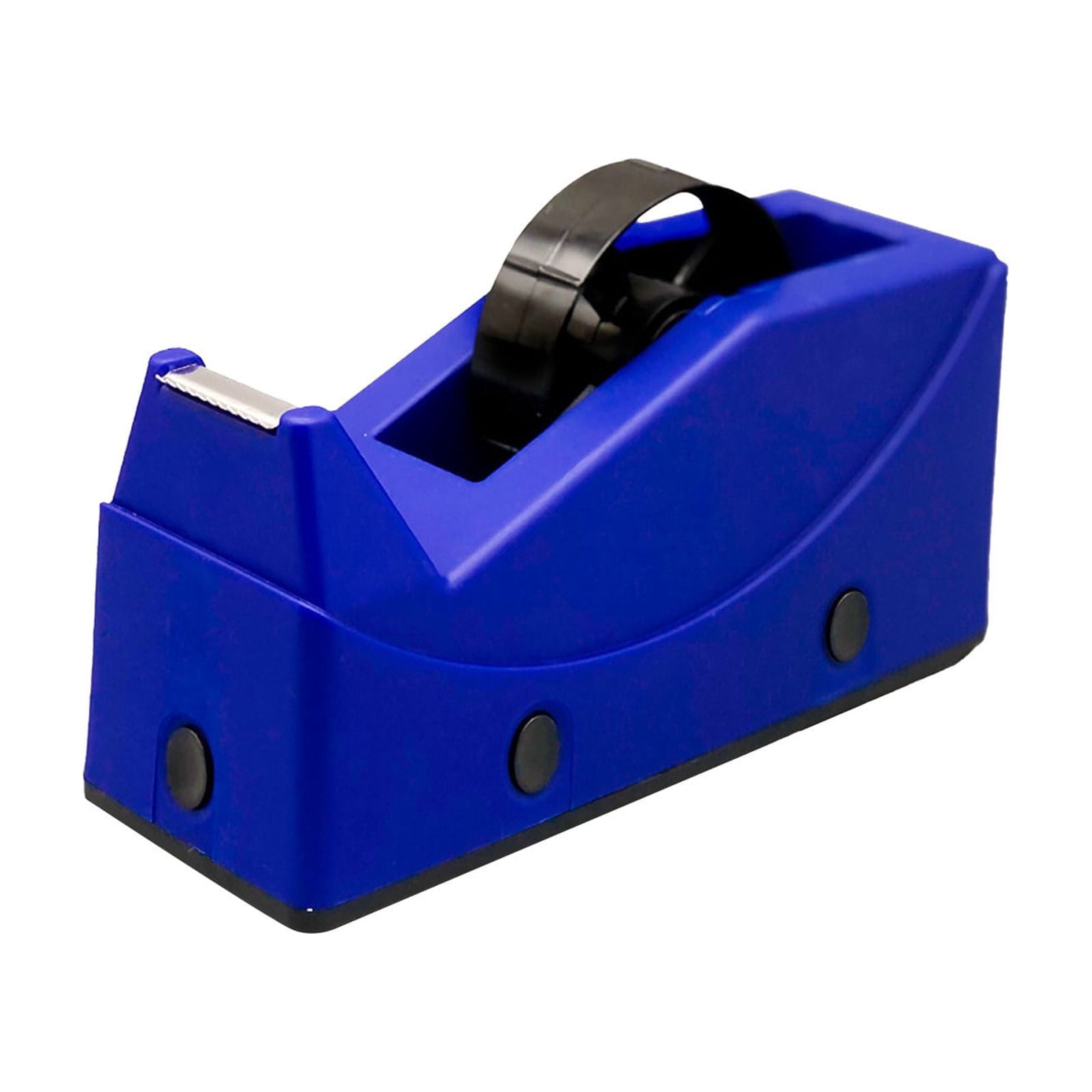 Tape Dispenser Heavy Duty Antiskid Base Smooth Rollers for Easy Cutting Fits 1in & 3in Core, Up to 25mm Wide Tape Durable Plastic Blue Orange Gray Desktop Office Home Use