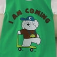 thumbnail image 5 of Baby Onesies Boy Baby Boy Stripe Jumpsuit Fire Truck Excavator Embroidery Short Sleeve Knit Romper, 5 of 7
