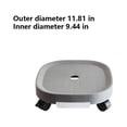 thumbnail image 4 of Pot Tray Portable Replacement Solid Color Rectangular Reusable Washable Heavy Duty Office Balcony Vase Holder with Brake Grey Size 2, 4 of 9