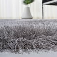 thumbnail image 5 of SAFAVIEH Vegas Aditi Modern Shag Area Rug, 3' x 3' Round, Grey, 5 of 9