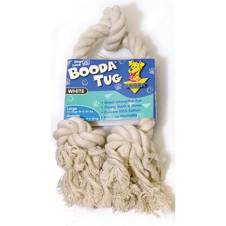 Booda Products-3 Knot Rope Tug Dog Toy- White Large