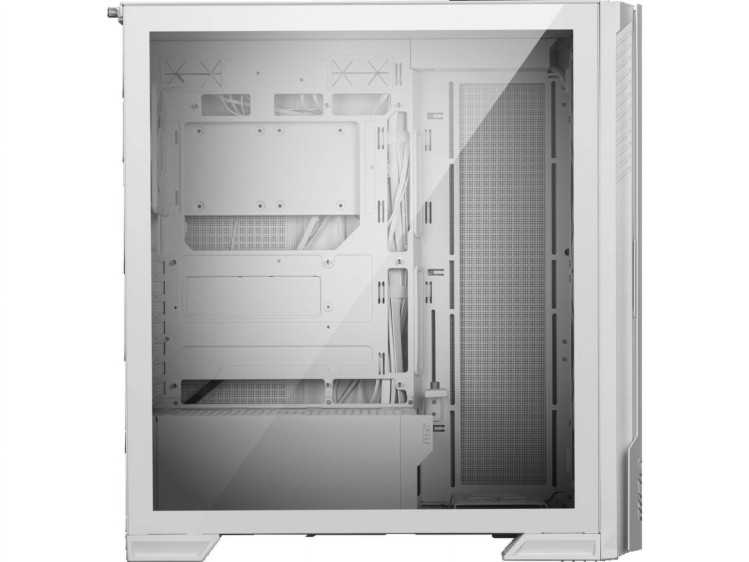 MSI MPG VELOX 300R AIRFLOW PZ WHITE PROJECT ZERO ARGB Mid-Tower Back-connect ATX PC Case - 3X Pre-installed Fans, High Airflow, 5X Removable Dust Filter, White