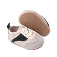 thumbnail image 3 of nvzhuang Baby Girls Boys Canvas Shoes, Non-slip Contrast Color Tie-up Indoor Outdoor Toddler Shoes, 3 of 9