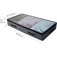 thumbnail image 2 of AMJ 2 Pack Soft Underbed Storage Containers with 4 Handles & Transparent Lid for Easy find,Durable Material, Foldable, Dark Gray, 2 of 5