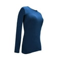 thumbnail image 3 of ACTIVE UNIFORMS Women's Under Scrub Tee Crew Neck Long Sleeve T-Shirt 2 - Pack (True Navy Blue, XX-Small), 3 of 6
