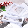 thumbnail image 4 of Uxcell 2 Pcs 3D Floating Display Case, 7.1 x 2.8 x 0.8 Inch Floating Frame Display Holder Stand, Transparent PE Jewelry Storage Box, White, 4 of 6