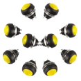 thumbnail image 1 of Larcele 10 Pieces 12mm Waterproof Push Button Momentary On Off Switch ANKG-01 (Yellow), 1 of 4