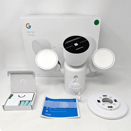 Pre-Owned Google 1080p Nest Cam GA02411-US Floodlight Camera & Night Vision - Snow