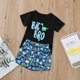 thumbnail image 5 of Traje de dos piezas con estampado de dinosaurio para niños pequeños de verano + pantalones cortos estampados, 5 of 5