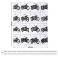 thumbnail image 2 of Black And White Motorcycle Super Soft Blanket Flannel Throw Blanket Flannel Microfiber Blankets for Couch Bed Sofa Fluffy and Warm 50"x60", 2 of 9