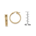 thumbnail image 2 of Primal Gold 14 Karat Yellow Gold Textured Hoops, 2 of 4