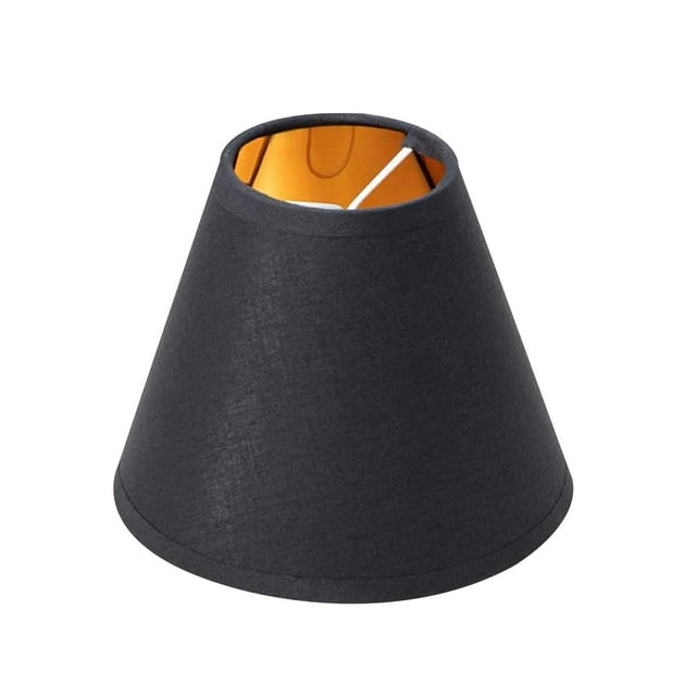 Pantalla de lámpara Strade Fareast Limited redonda de tela para apartamento cocina negro