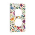 thumbnail image 2 of Yayeee Duplex Wall Plate 1-Gang 4.5"x2.7" Home Receptacle Light Switch Decorative Outlet Cover, Purple Cartoon Animals, 2 of 7