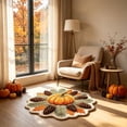 thumbnail image 6 of Zynviq 23.6" X 23.6" Area Rugs Pumpkin Thanksgiving Throw Rug Polyester Novelty Multicolor Washable Small Rug for Couch, 6 of 6