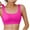 Hot Pink, variant on Womens Bikini Top Ribbed Padded Adjustable Straps Swimsuit Sports Bra Scoop Neck Padded Bathing Suit Tops U Back Bikini Swimsuit Workout Crop Swimwear Black