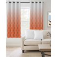 thumbnail image 2 of Orange Morocco Blackout Curtains, Light Blocking Print Window Curtains, Geometric Ombre Plaid Abstract Thermal Insulated Window Drapes for Living Room Kitchen Cafe 2 Panels, 104"W x 52"L, 2 of 9