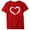 Red, variant on Patlollav Valentine's Womens Short Sleeve T-shirts Heart-shaped Print Casual Tops Shirt
